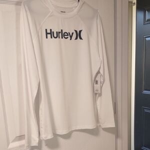Hurley Classic White Long Sleeve Tee UPF50+